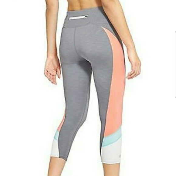 Athleta Pants - Athleta | Grey Color Block Solar Capri Leggings L